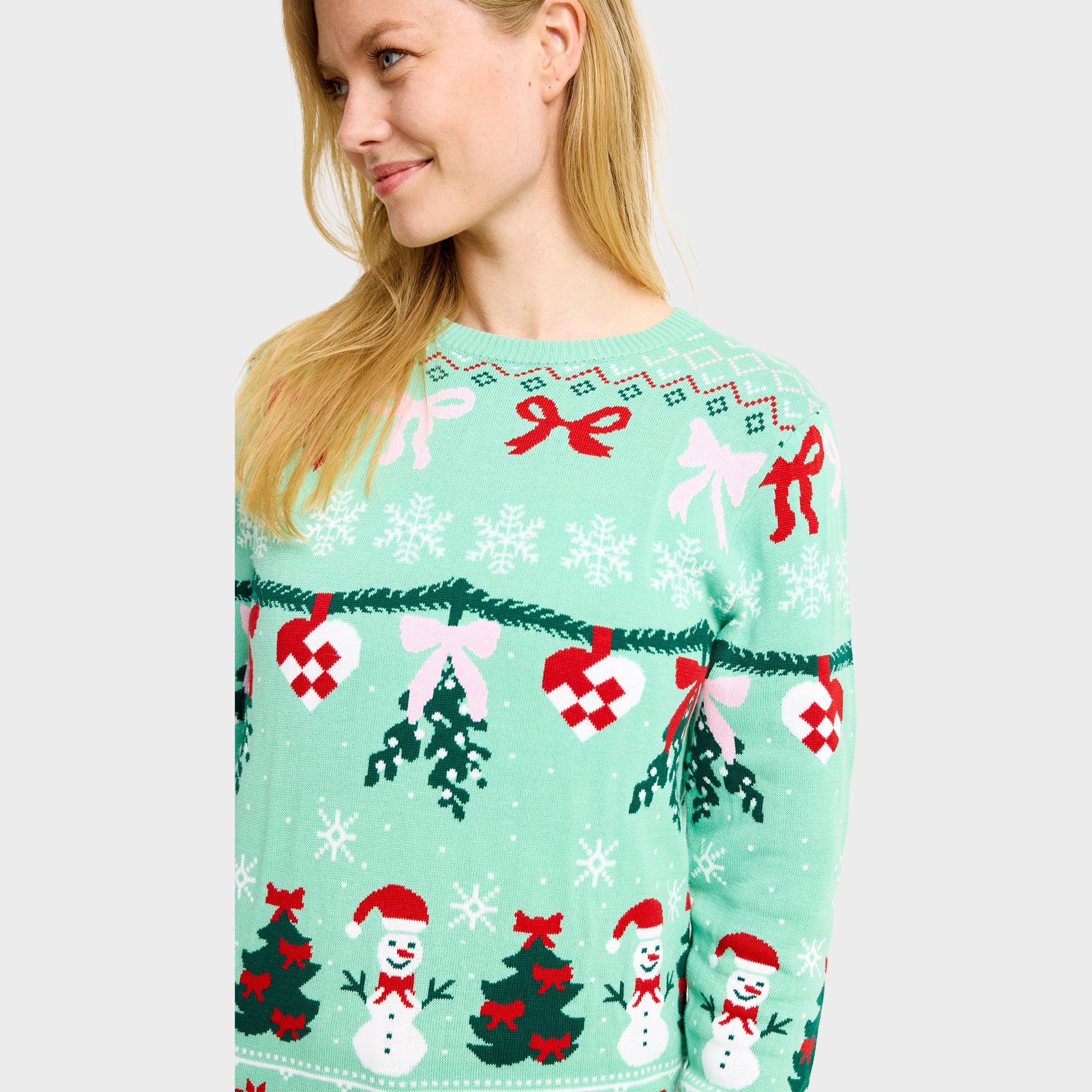 Den sløjfede julesweater - Dame.